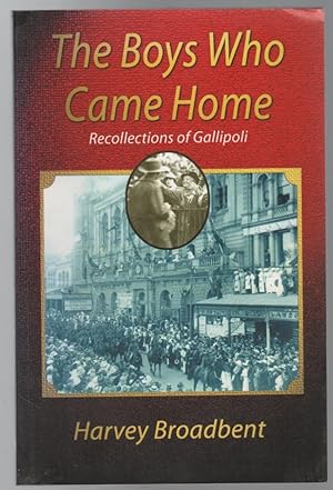 Immagine del venditore per The Boys Who Came Home Recollections of Gallipoli. venduto da Time Booksellers