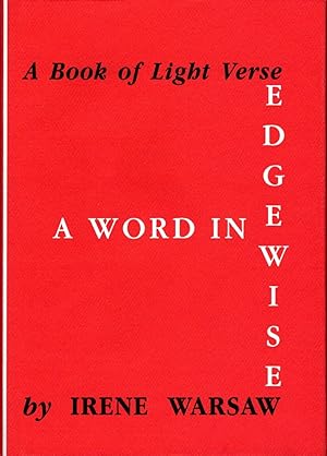 Seller image for A Word in Edgewise: A Book of Light Verse for sale by Bookman Books