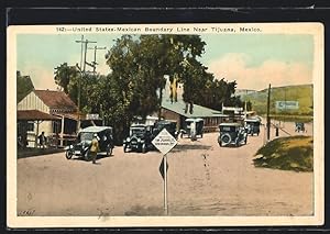 Postcard Tijuana, United States-Mexican Boundary Line