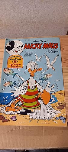 Micky Maus. Jahrgang 1980. Heft Nr. 28 mit Beilage Spiele-Sommer-5 auf einen Streich