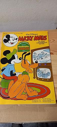 Micky Maus. Jahrgang 1980. Heft Nr. 37 mit Beilage Stundenplan Zirkus