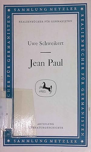 Imagen del vendedor de Jean Paul (Nr. 91) Sammlung Metzler a la venta por books4less (Versandantiquariat Petra Gros GmbH & Co. KG)