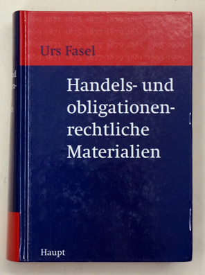 Bild des Verkufers fr Handels- und obligationenrechtliche Materialien. zum Verkauf von antiquariat peter petrej - Bibliopolium AG