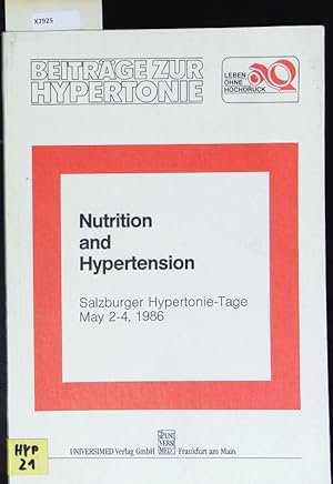 Bild des Verkufers fr Nutrition and hypertension. zum Verkauf von Antiquariat Bookfarm