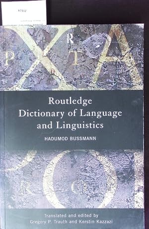 Bild des Verkufers fr Routledge dictionary of language and linguistics. zum Verkauf von Antiquariat Bookfarm