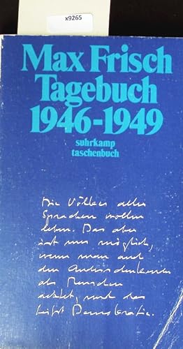 Imagen del vendedor de Tagebuch 1946-1949. a la venta por Antiquariat Bookfarm