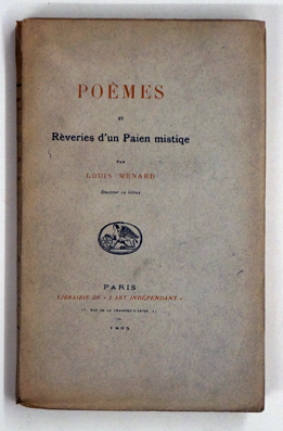 Bild des Verkufers fr Poemes et Reveries d'un Paien Mistiqe. zum Verkauf von antiquariat peter petrej - Bibliopolium AG