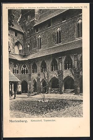 Ansichtskarte Marienburg-Malbork, Turmecke im Kreuzhof