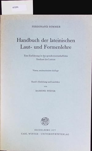 Seller image for Handbuch der lateinischen Laut- und Formenlehre, Bd. 1. for sale by Antiquariat Bookfarm