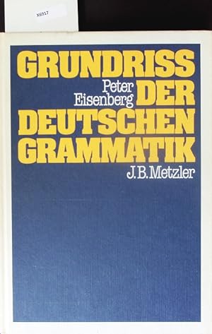 Bild des Verkufers fr Grundri der deutschen Grammatik. zum Verkauf von Antiquariat Bookfarm