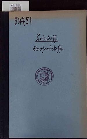 Imagen del vendedor de ber die Einwirkung von Bisulfit und Phenylhydrazin auf p-Azofarbstoffe. a la venta por Antiquariat Bookfarm