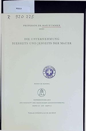 Seller image for Die Unternehmung - Diesseits und Jenseits der Mauer. Band 113 - Heft 11 for sale by Antiquariat Bookfarm