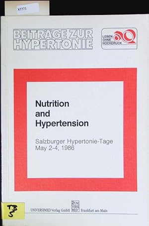 Bild des Verkufers fr Nutrition and hypertension. zum Verkauf von Antiquariat Bookfarm
