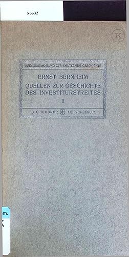 Imagen del vendedor de Quellen zur Geschichte des Investiturstreites. Heft II a la venta por Antiquariat Bookfarm