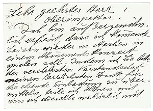 Seller image for Eigenh. Postkarte mit Unterschrift. for sale by Kotte Autographs GmbH