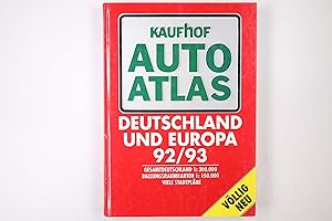 Bild des Verkufers fr AUTO-ATLAS DEUTSCHLAND, EUROPA. mit Sonderteilen: d. schnsten Ausflugsgebiete, Stadtpl., Kartenteil DDR zum Verkauf von HPI, Inhaber Uwe Hammermller