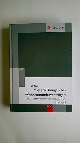 Bild des Verkufers fr MIETERHHUNGEN BEI WOHNRAUMMIETVERTRGEN. Strategien und Muster zur Durchsetzung und Abwehr ; + CD-ROM zum Verkauf von HPI, Inhaber Uwe Hammermller