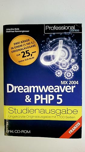 Bild des Verkufers fr DREAMWEAVER MX 2004 & PHP 5. zwei Bnde in einem ; ungekrzte Originalausgabe mit 1100 Seiten ; inkl. CD-ROM zum Verkauf von HPI, Inhaber Uwe Hammermller