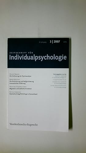 Bild des Verkufers fr ZEITSCHRIFT FR INDIVIDUALPSYCHOLIGIE HEFT 3. zum Verkauf von HPI, Inhaber Uwe Hammermller