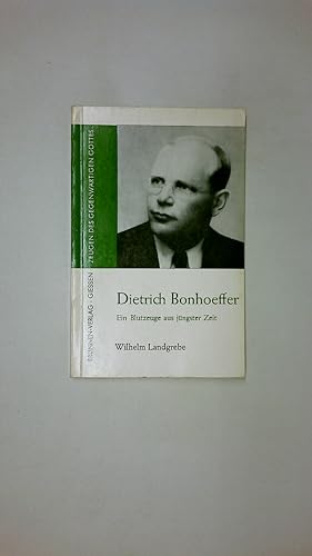 Seller image for DIETRICH BONHOEFFER. for sale by HPI, Inhaber Uwe Hammermller