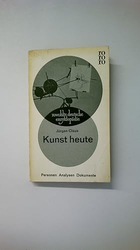 Imagen del vendedor de KUNST HEUTE. PERSONEN, ANALYSEN, DOKUMENTE. a la venta por HPI, Inhaber Uwe Hammermller