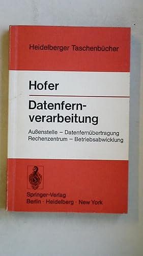 Bild des Verkufers fr DATENFERNVERARBEITUNG. Aussenstelle, Datenfernbertragung, Rechenzentrum, Betriebsabwicklung zum Verkauf von HPI, Inhaber Uwe Hammermller