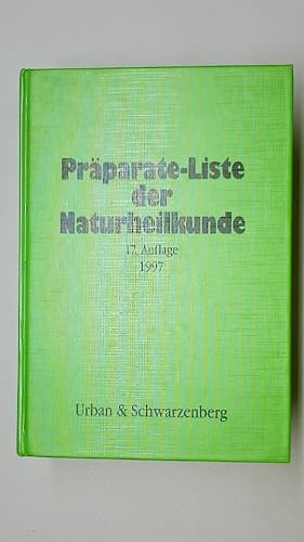 Bild des Verkufers fr PRPARATE- LISTE DER NATURHEILKUNDE. zum Verkauf von HPI, Inhaber Uwe Hammermller