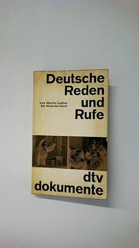 Seller image for DEUTSCHE REDEN UND RUFE. for sale by HPI, Inhaber Uwe Hammermller