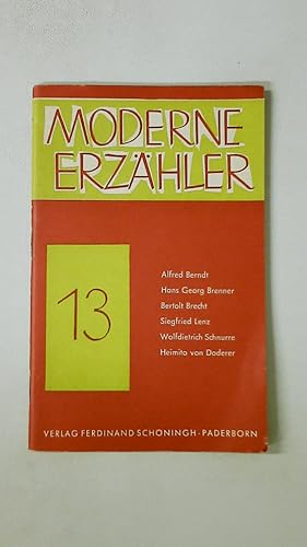 Bild des Verkufers fr MODERNE ERZHLER 13. zum Verkauf von HPI, Inhaber Uwe Hammermller