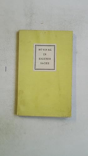 Bild des Verkufers fr IN EIGENER SACHE. zum Verkauf von HPI, Inhaber Uwe Hammermller