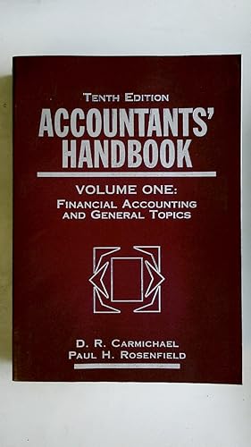 Seller image for ACCOUNTANTS HANDBOOK. Volume One Financial Accounting and General Topics for sale by HPI, Inhaber Uwe Hammermller
