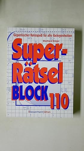 Bild des Verkufers fr SUPERRTSELBLOCK 110. Gigantischer Ratespa fr alle Gelegenheiten zum Verkauf von HPI, Inhaber Uwe Hammermller