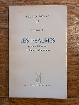 Imagen del vendedor de Les Psaumes. Genres littraires et thmes doctrinaux. Coll.  Lectio Divina , 21 a la venta por Librairie Pierre BRUNET