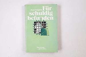 Bild des Verkufers fr FR SCHULDIG BEFUNDEN. zum Verkauf von Butterfly Books GmbH & Co. KG