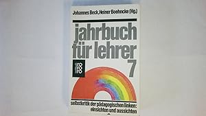Seller image for JAHRBUCH FR LEHRER. for sale by Butterfly Books GmbH & Co. KG