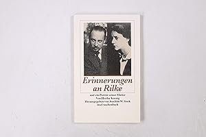 Bild des Verkufers fr ERINNERUNGEN AN RAINER MARIA RILKE. zum Verkauf von Butterfly Books GmbH & Co. KG