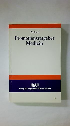 Seller image for PROMOTIONSRATGEBER MEDIZIN. for sale by Butterfly Books GmbH & Co. KG