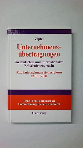 Immagine del venditore per UNTERNEHMENSBERTRAGUNGEN IM DEUTSCHEN UND INTERNATIONALEN ERBSCHAFTSTEUERRECHT. venduto da Butterfly Books GmbH & Co. KG