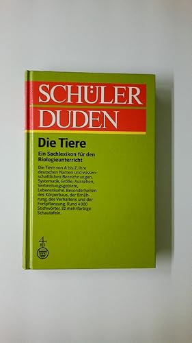 Bild des Verkufers fr SCHLERDUDEN - DIE TIERE. zum Verkauf von Butterfly Books GmbH & Co. KG