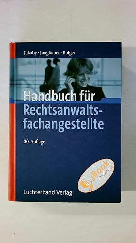 Immagine del venditore per HANDBUCH FR RECHTSANWALTSFACHANGESTELLTE. venduto da Butterfly Books GmbH & Co. KG