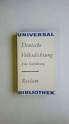 Bild des Verkufers fr DEUTSCHE VOLKSDICHTUNG. e. Einf zum Verkauf von Butterfly Books GmbH & Co. KG