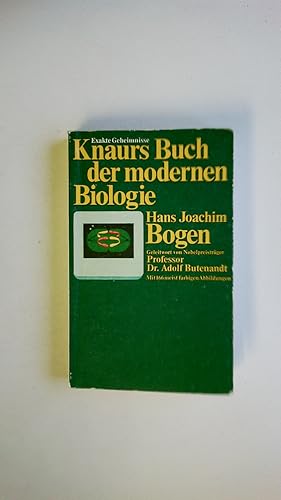 Bild des Verkufers fr KNAURS BUCH DER MODERNEN BIOLOGIE. zum Verkauf von Butterfly Books GmbH & Co. KG