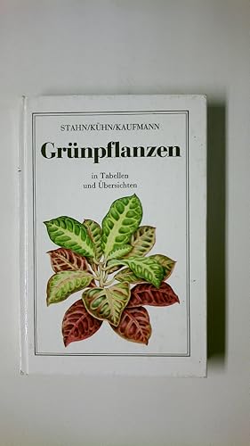 Seller image for GRNPFLANZEN. in Tab. u. bersichten for sale by Butterfly Books GmbH & Co. KG