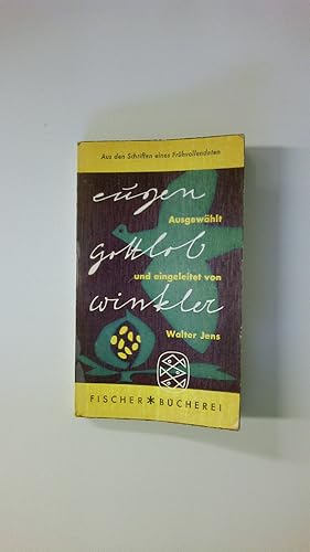 Imagen del vendedor de EUGEN GOTTLOB WINKLER. a la venta por Butterfly Books GmbH & Co. KG