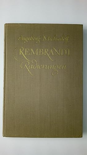 Bild des Verkufers fr REMBRANDT, RADIERUNGEN. zum Verkauf von Butterfly Books GmbH & Co. KG