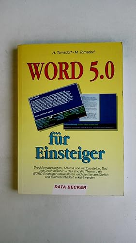 Imagen del vendedor de WORD 5.0 FR EINSTEIGER. a la venta por Butterfly Books GmbH & Co. KG