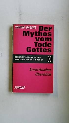 Bild des Verkufers fr DER MYTHOS VOM TODE GOTTES. zum Verkauf von Butterfly Books GmbH & Co. KG