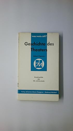 Bild des Verkufers fr GESCHICHTE DES THEATERS. zum Verkauf von Butterfly Books GmbH & Co. KG