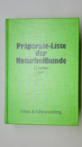 Bild des Verkufers fr PRPARATE- LISTE DER NATURHEILKUNDE. zum Verkauf von Butterfly Books GmbH & Co. KG