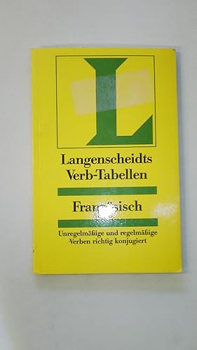 LANGENSCHEIDTS VERB-TABELLEN, FRANZÖSISCH.